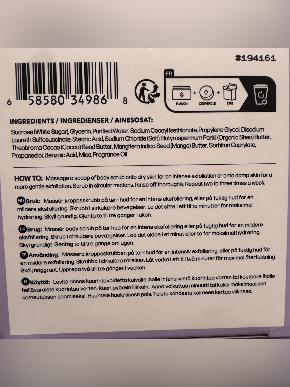 Hey Sugar Birthday Cake Exfoliating Body Scrub - Lavender - Picture 6 of 6